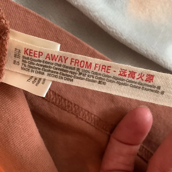 FRee people beach size XS on repeat terracotta clay color front pleat seams long - Picture 10 of 10